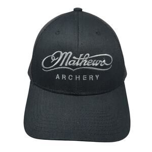 Mathews Archery Snapback Trucker Hat Black One Size Adjustable Embroidered